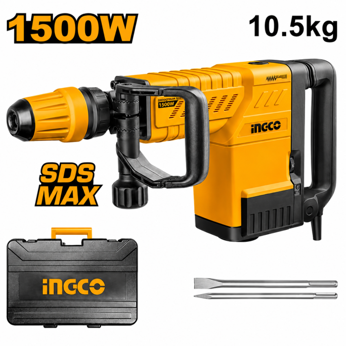 Martillo Demoledor 10 KG. SDS MAX 1500w INGCO