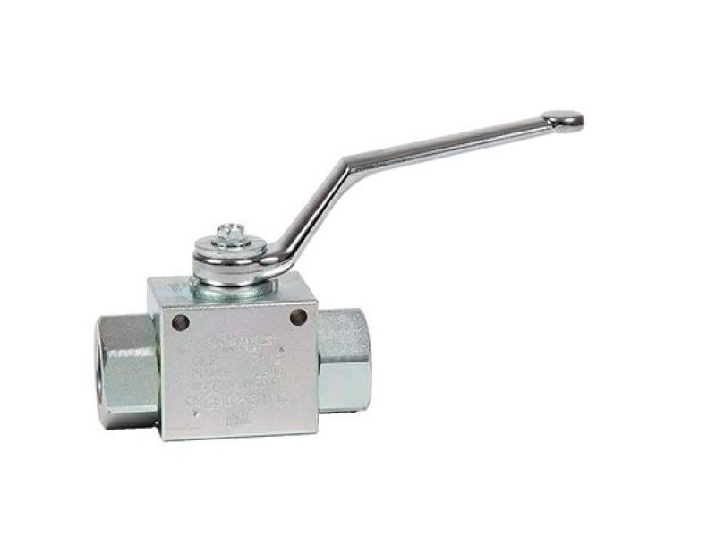 VALVULA GE2N 2 VIAS CON TALADROS ACERO CARBONO ROSCA NPT