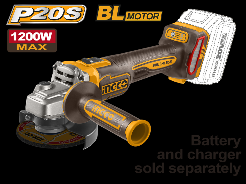 AMOLADORA 125mm 1200w 20v INGCO 